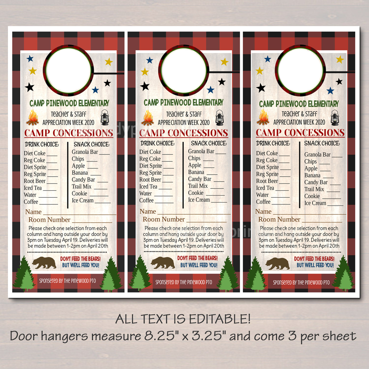 Camp Theme Teacher Appreciation Week Printable Party Set — TidyLady ...