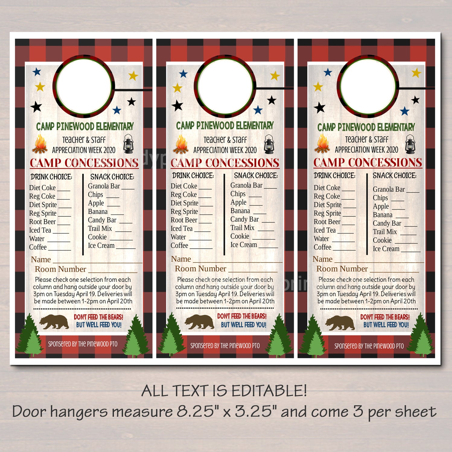Camp Theme Teacher Appreciation Week Printable Party Set — TidyLady ...