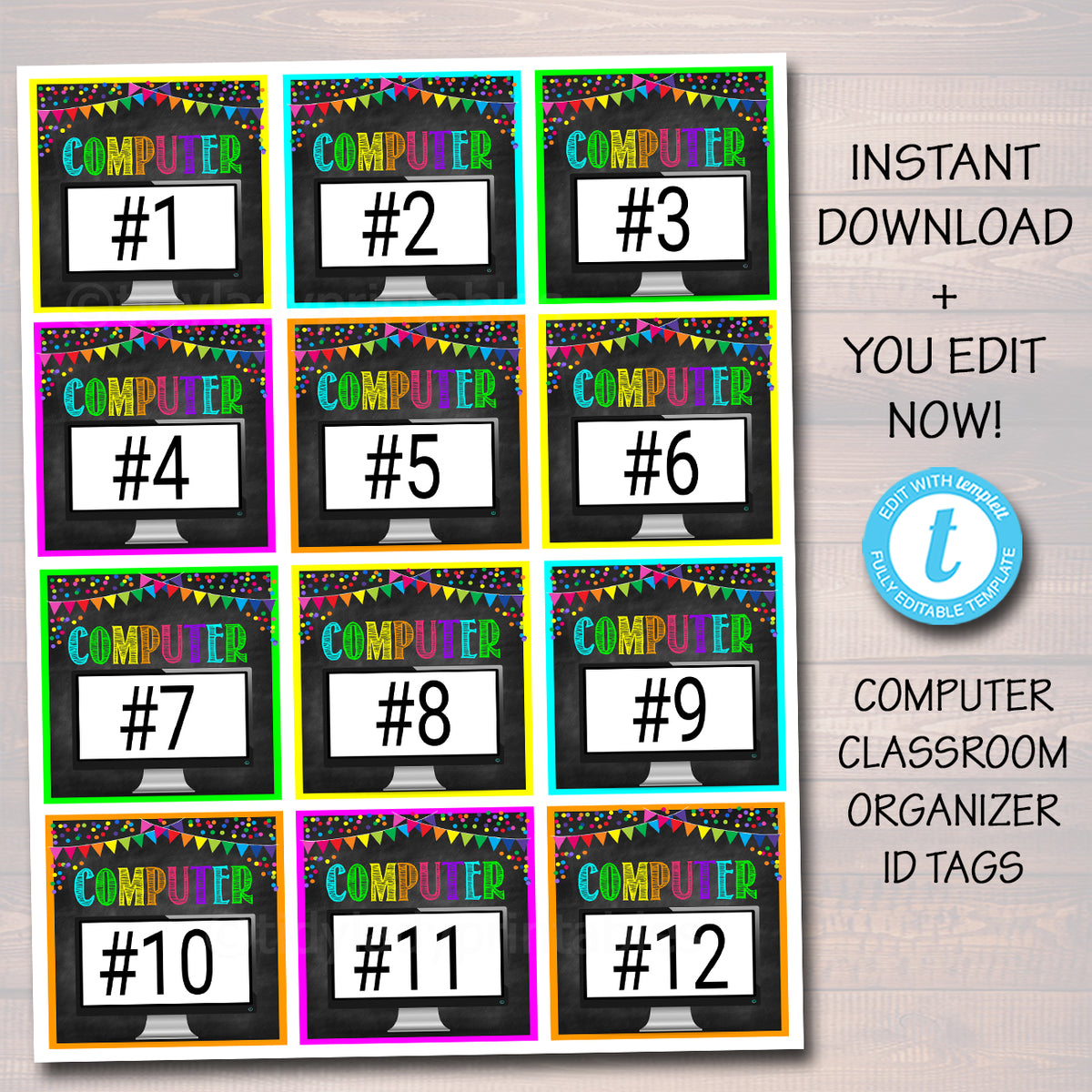 Printable Computer Center Sign