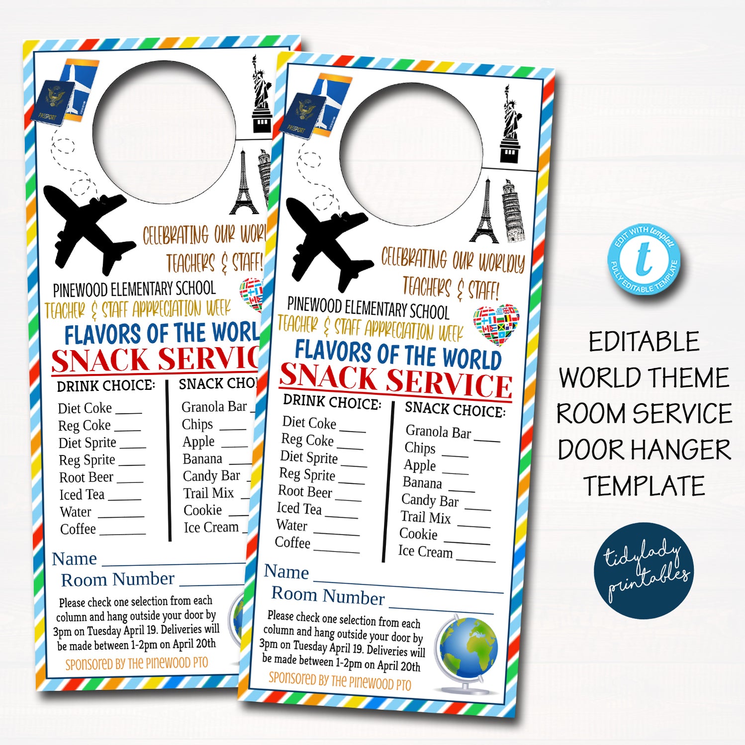 International World Theme Teacher Appreciation Week Party Set ...