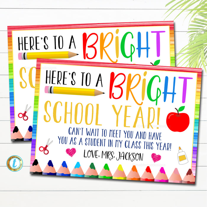 Back To School Teacher Postcard - DIY Editable Template