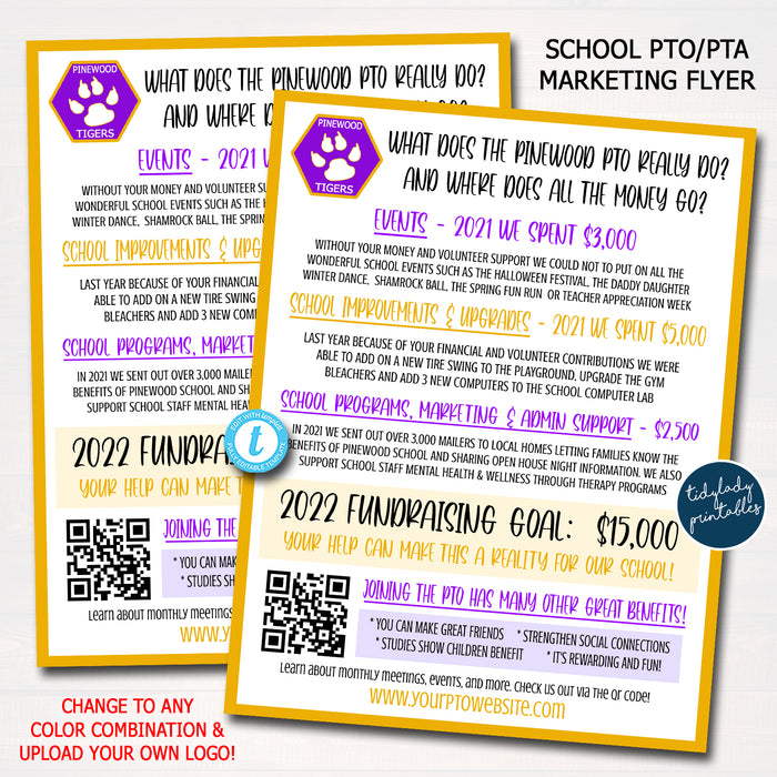 The Pto Does That, Why Join the School Pta Marketing Flyer Printable Template