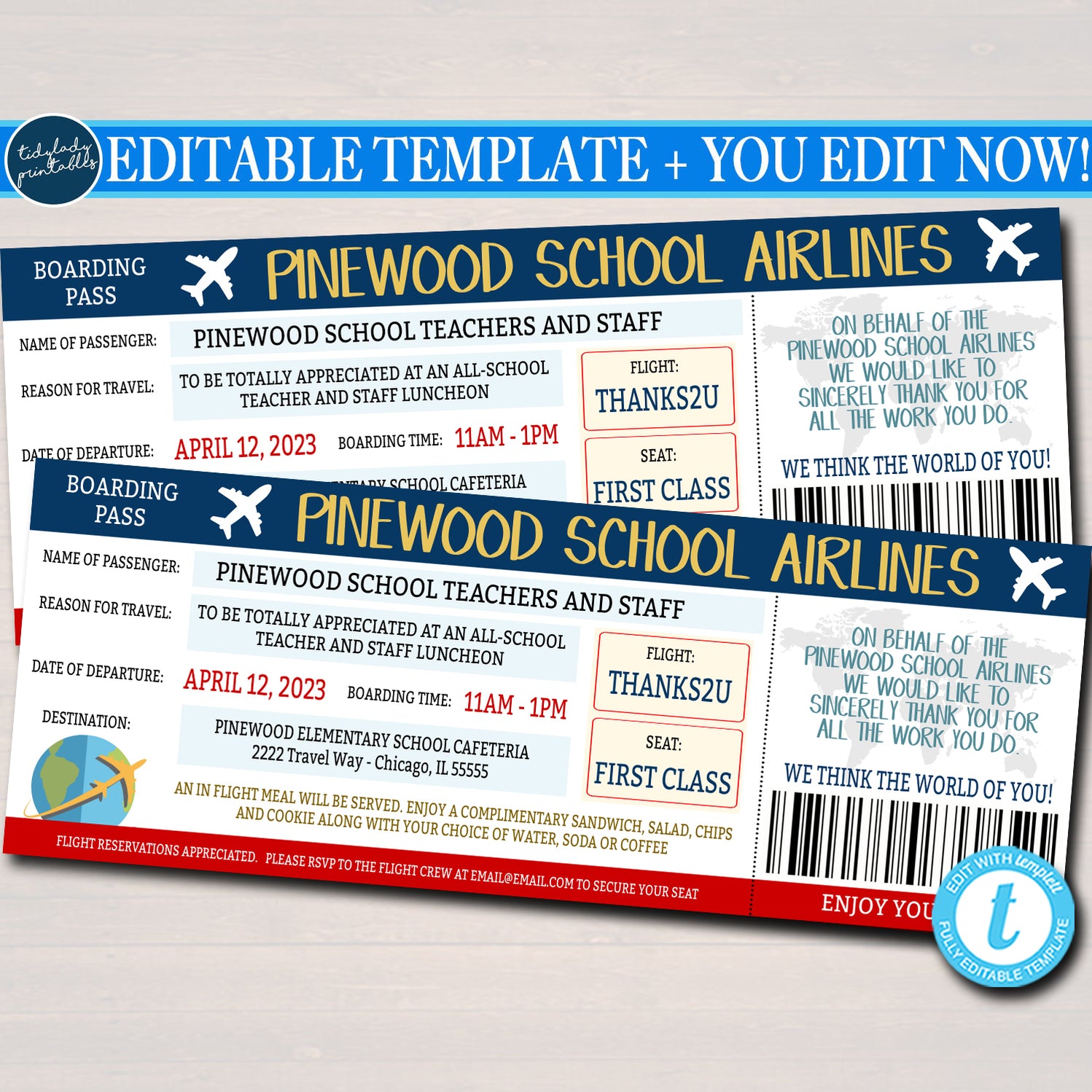 World Travel Map Theme Teacher Appreciation Week Party Set — TidyLady ...