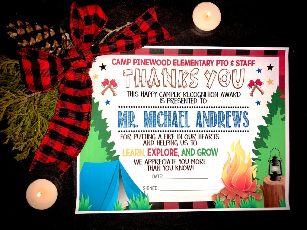 Camp Theme Teacher Appreciation Week Printable Party Set — TidyLady ...