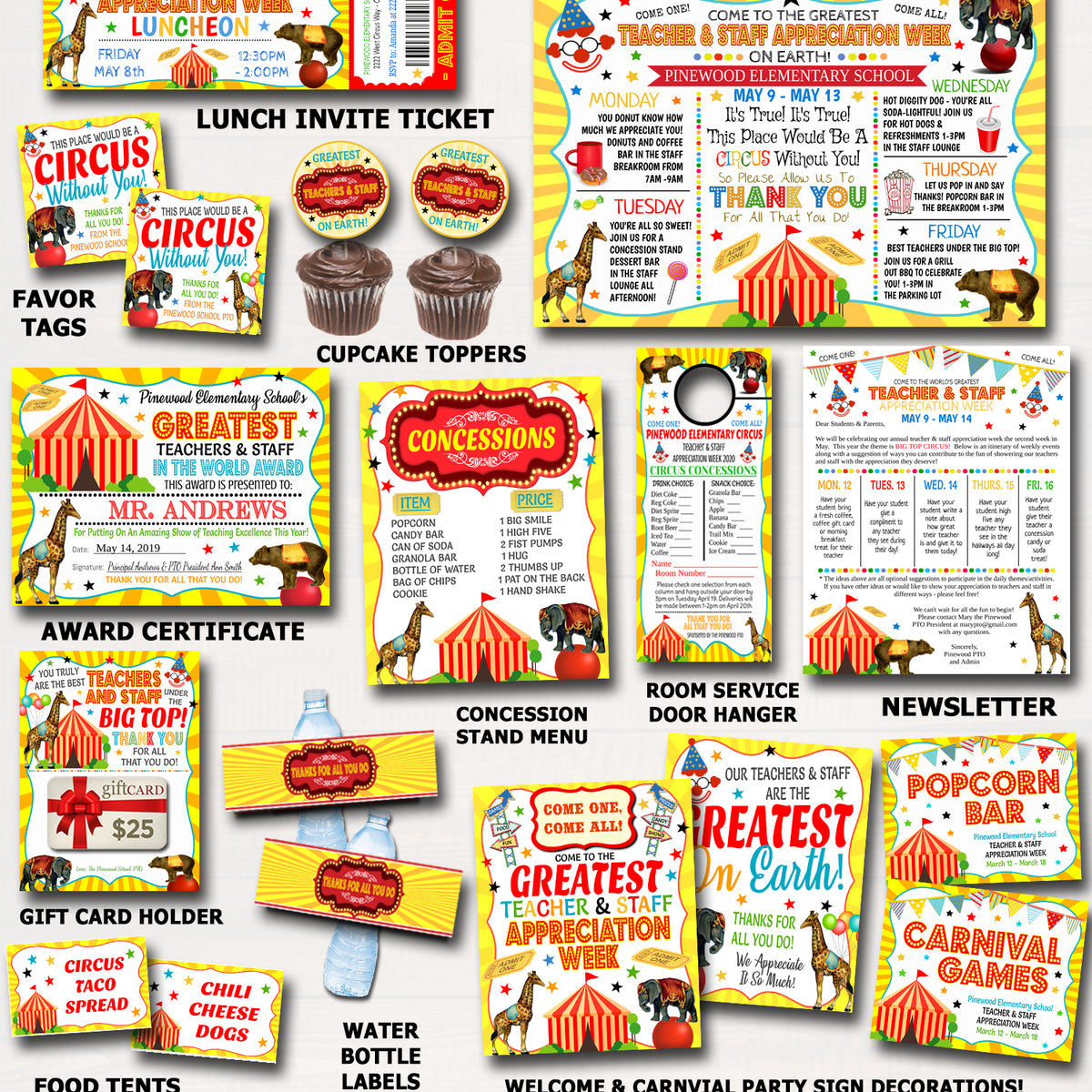 Download these Awesome Free Circus Carnival Printables Now! | Carnival  printables, Birthday party printables free, Carnival