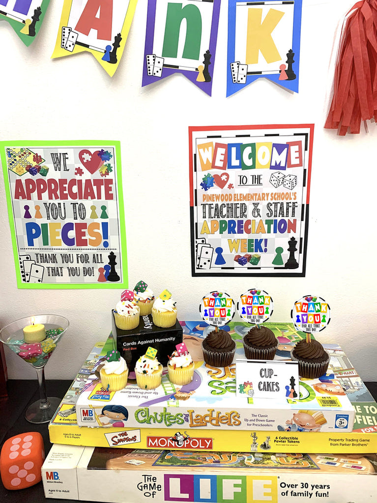 Board Games Theme Teacher Appreciation Week Printable Set — TidyLady ...