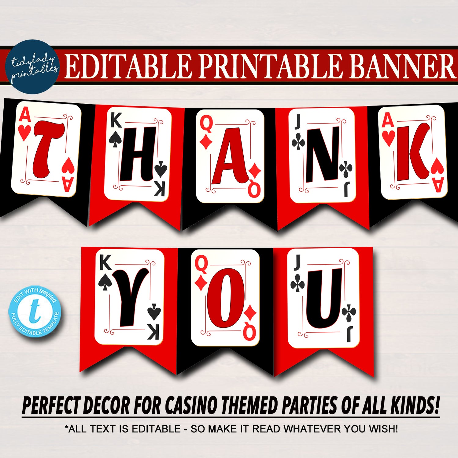 Casino Theme Teacher Appreciation Week Printable Set — TidyLady Printables