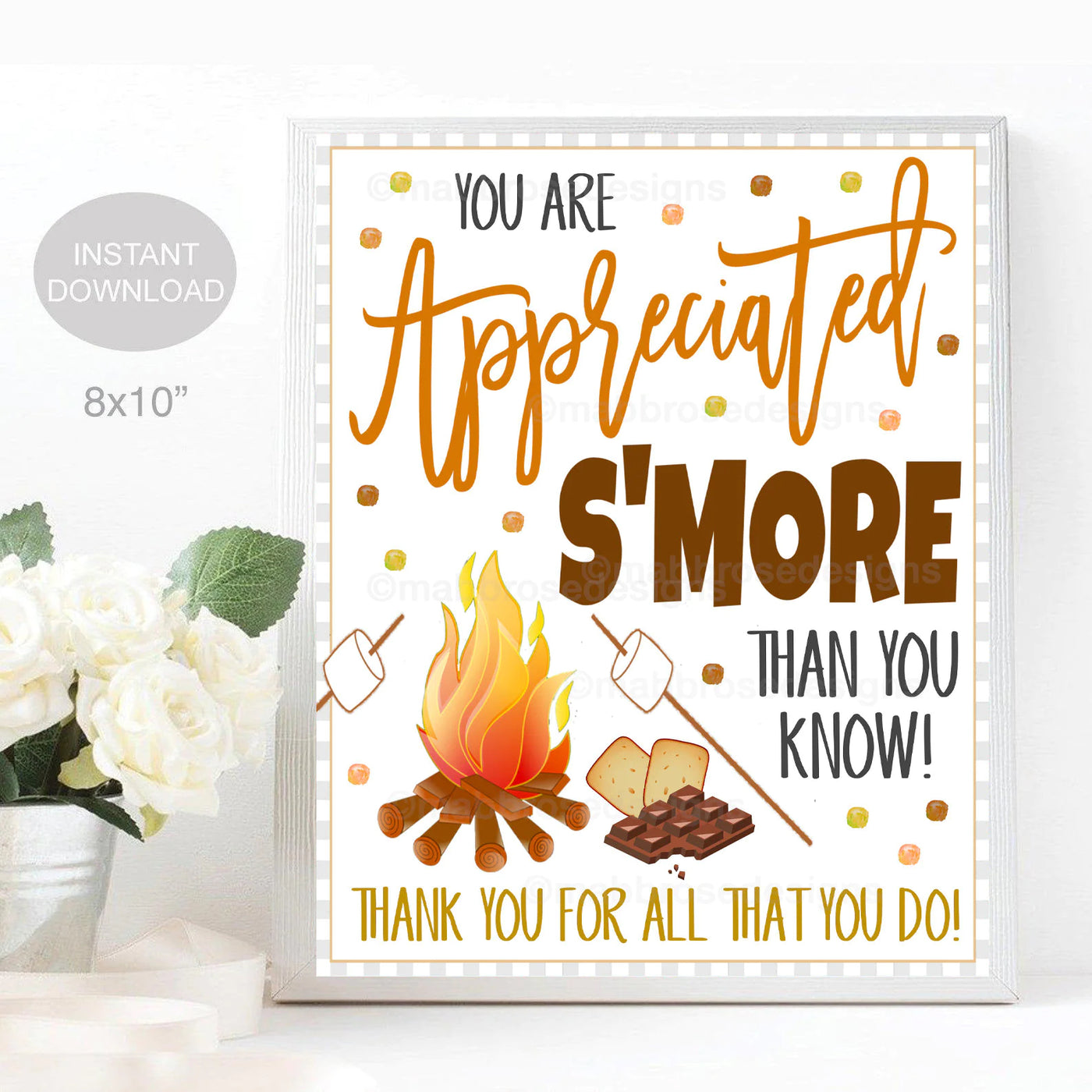S'mores Appreciation Sign | TidyLady Printables