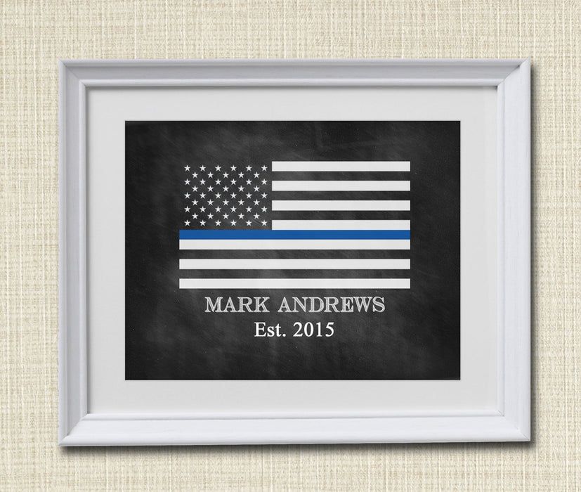 Police Gift, Blue Lives Matter, Back the Badge Printable Wall Art Home Decor, Thin Blue Line Art Police Academy Gift,