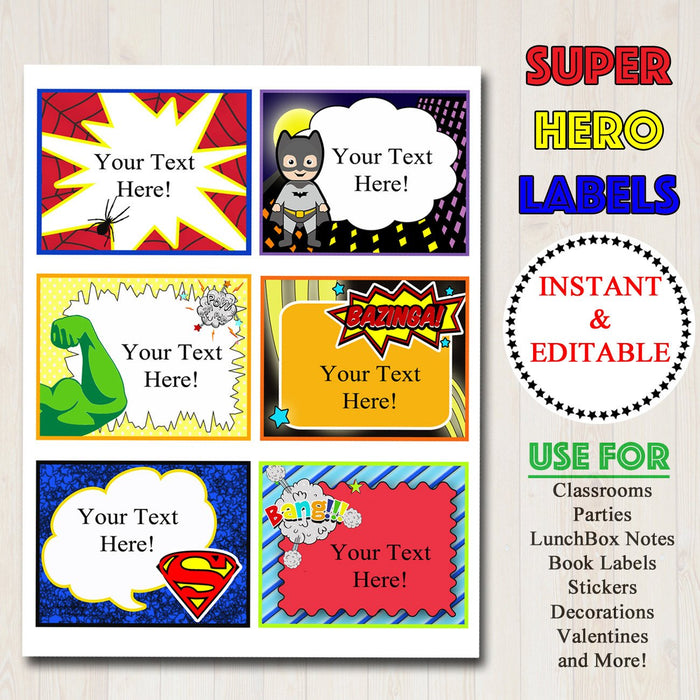 superhero-classroom-job-labels-tidylady-printables for Free Printable Classroom Jobs Labels Superhero Classroom Job Labels | TidyLady Printables for Free Printable Classroom Jobs Labels