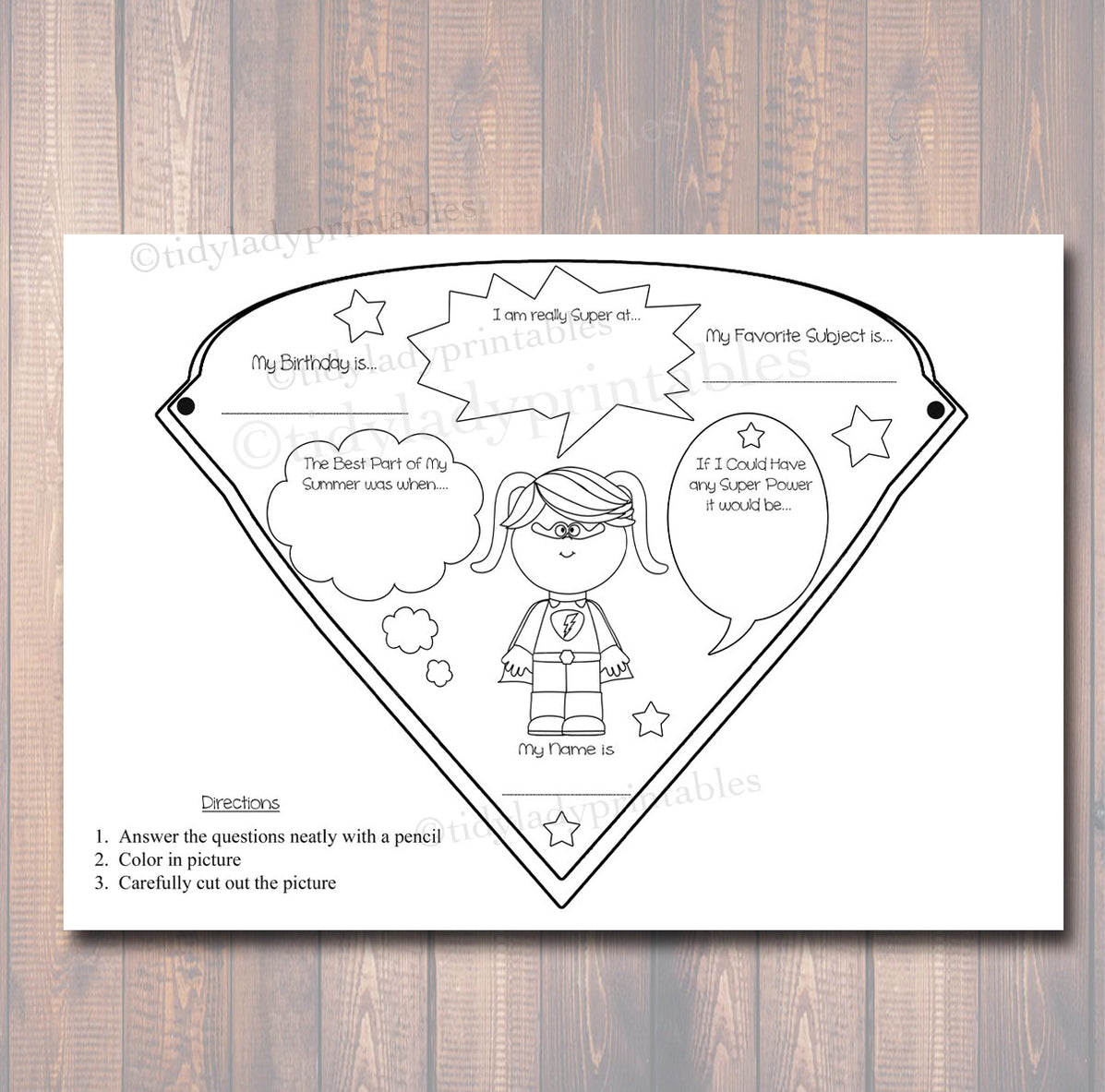 Superhero Classroom Activity | TidyLady Printables
