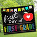 First Day of 1st Grade Photo Prop, Printable 1st Grade School Chalkboard Milestone Sign, Last Day of School Printable Prop, INSTANT DOWNLOAD