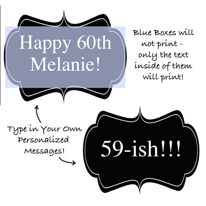 EDITABLE 60th Birthday Party Props, Printable Photo Booth Props INSTANT DOWNLOAD, 60th Party Props, Sixtieth Birthday, 60th Party Photobooth
