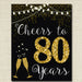 Cheers to Eighty Years, Cheers to 80 Years 80th Wedding Sign, 80th Birthday Sign, 80th Party Decorations, 80th Anniversary INSTANT DOWNLOAD