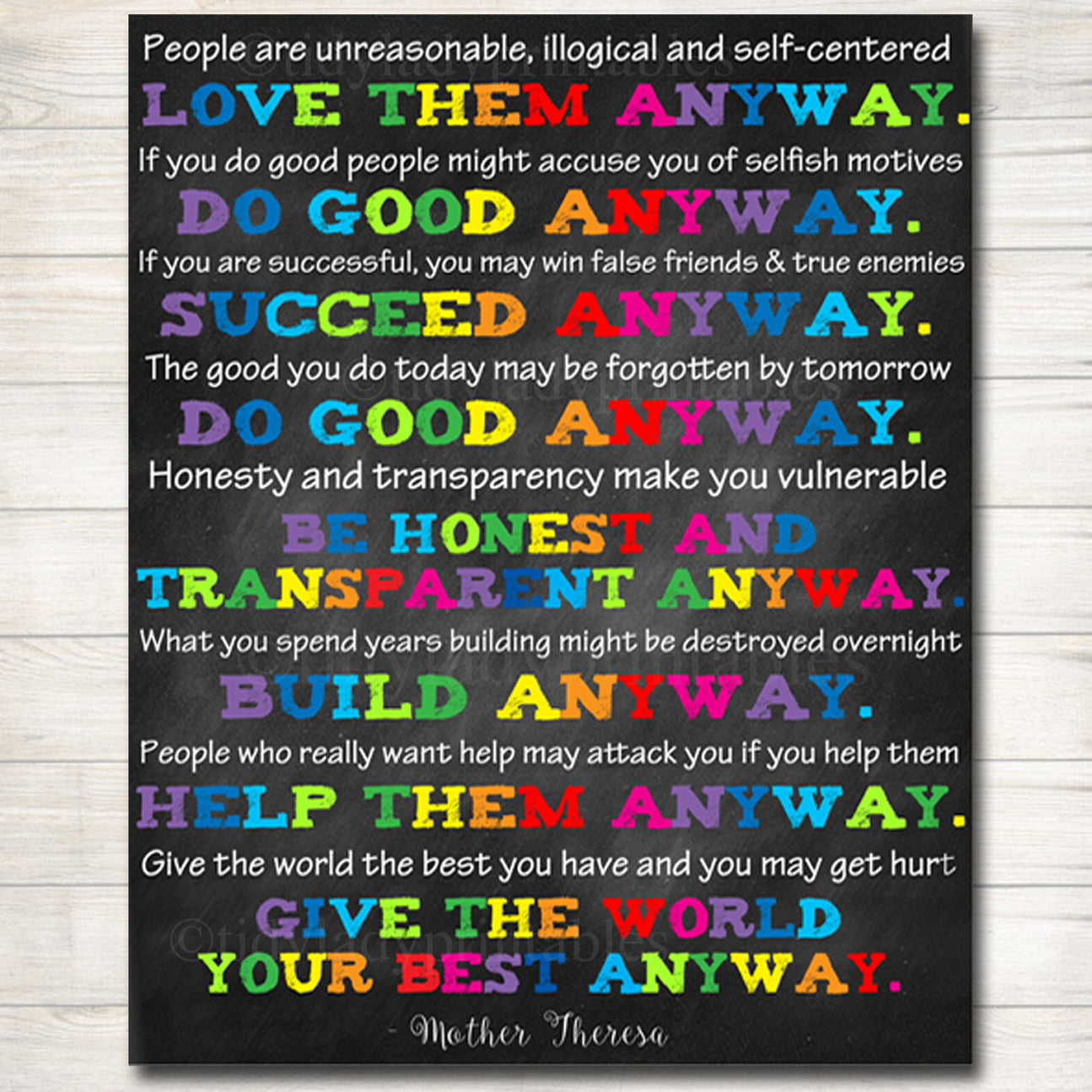 Inspirational Classroom Decor Poster | TidyLady Printables