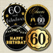 60th Birthday Cupcake Toppers PRINTABLE Cheers to Sixy Years, Cupcake Decoration 60th Birthday Cake Decor, 60th Party Decor INSTANT DOWNLOAD