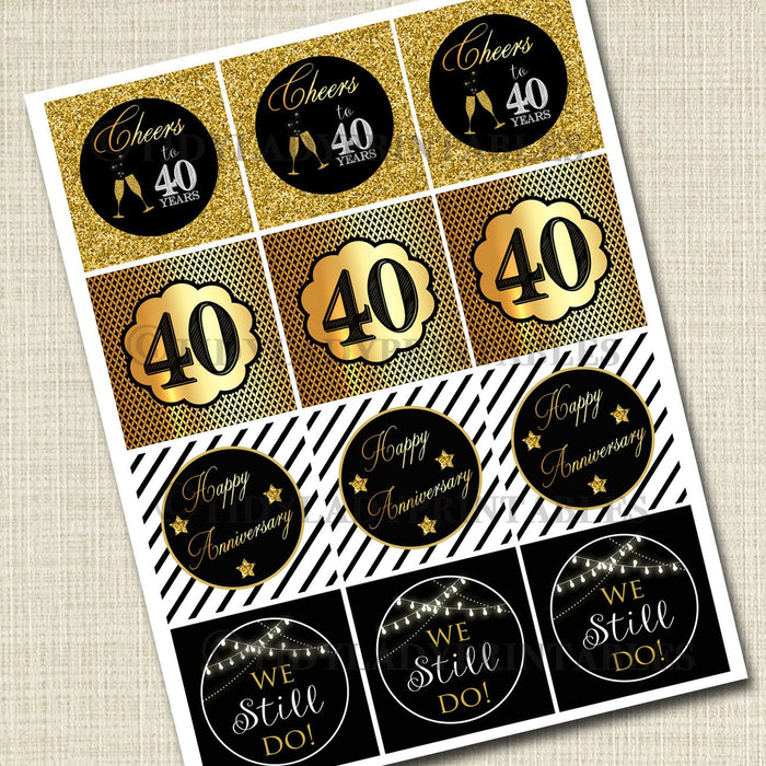 40th-anniversary-cupcake-toppers-tidylady-printables for Free Printable Happy Anniversary Cake Topper Printable 40th Anniversary Cupcake Toppers | TidyLady Printables for Free Printable Happy Anniversary Cake Topper Printable