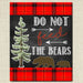 PRINTABLE Do Not Feed The Bears Sign, INSTANT DOWNLOAD, Lumberjack Party, Camping Party, Red Plaid Art, Rustic Party Decor, Wildlife Party,
