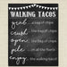 Walking Tacos Sign, Walking Taco Bar, DIY Taco Bar, Make Your Own Tacos Printable Sign, INSTANT DOWNLOAD, Cinco De Mayo, Wedding Food Trucks