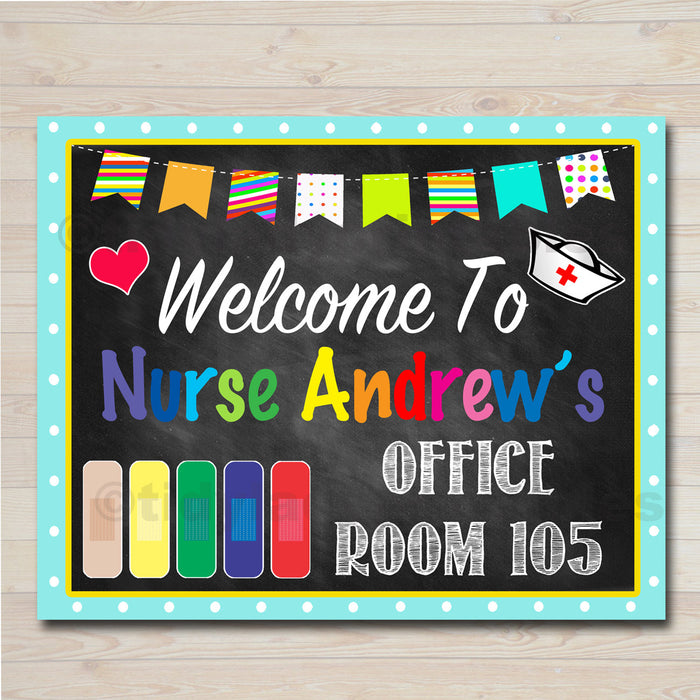 Nurse's Office Door Sign - Personalized DIY Template