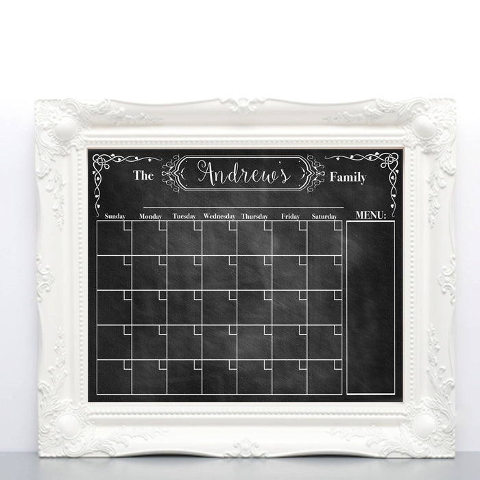 EDITABLE Printable Family Calendar Chalkboard Wall Art, Command Center, Family Schedule Organizer, Chalkboard Art Modern Home Decoration