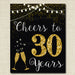 Cheers to Thirty Years, Cheers to 30 Years, 30th Wedding Sign, 30th Birthday Sign, 30th Party Decorations, 30th Anniversary INSTANT DOWNLOAD