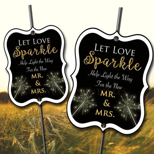 Sparkler Send Off Set - Sign & Tags, Wedding Sparkler Package, Sparkler Sign and Tags, Wedding Sparkler, Let Love Sparkle INSTANT DOWNLOAD