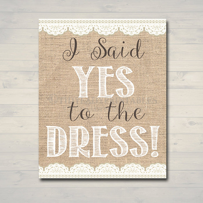 Say Yes To The Dress Signs, Yes to the Dress Paddle Game, INSTANT DOWNLOAD Bridal Game, Wedding Dress Sign Bridal Dress Shopping Bride to Be