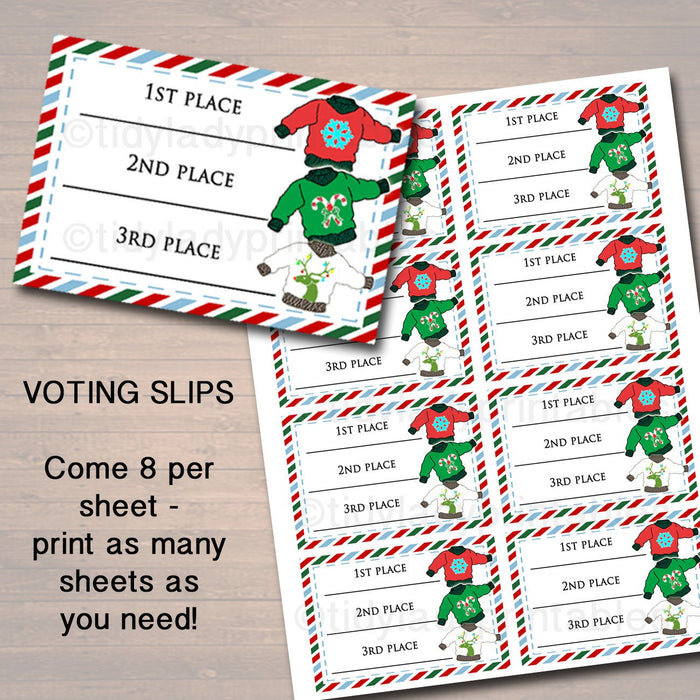 EDITABLE Ugly Sweater Party Awards, Holiday Award Labels, Chirstmas Custom Wine Labels, Ugly Sweater Prizes, Vote For the Ugliest Sweater