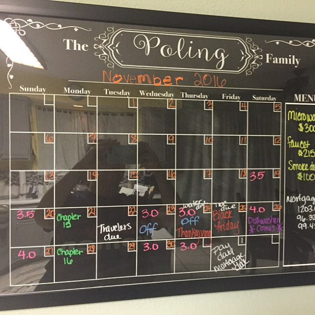 Printable Family Calendar Chalkboard Wall Art, Command Center, Family — TidyLady Printables printable-family-calendar-chalkboard-wall-art-command-center-family-tidylady-printables