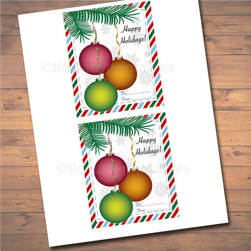 Lip Balm Christmas Card Holder, Gift Tags, Ornament Holiday Tags, Chapstick Card Stocking Stuffer, Holiday Teacher Gift, INSTANT DOWNLOAD