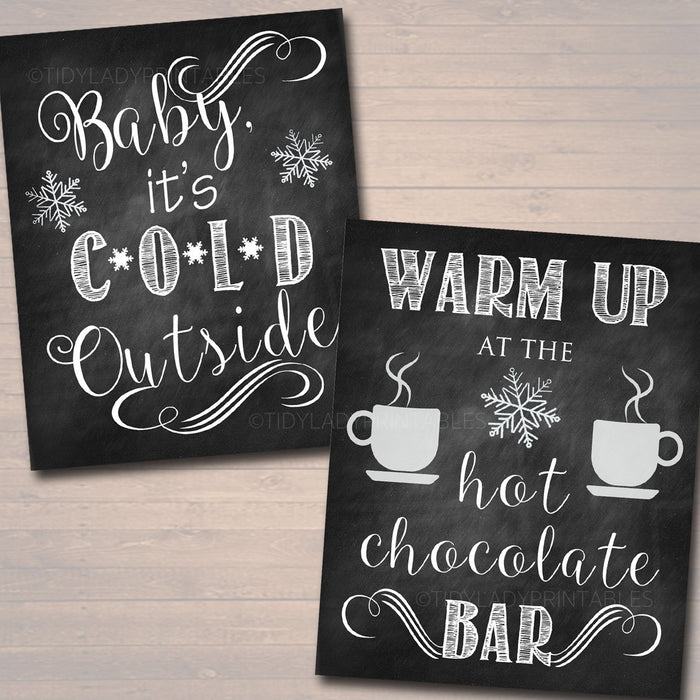 Hot Chocolate Bar Kit PRINTABLE, Hot Cocoa Bar, Christmas Hot