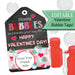 EDITABLE Valentine's Day Tags, INSTANT DOWNLOAD, Printable Kids Non-Candy Bubbles Valentine, Classroom Valentines, You Make My Heart Pop