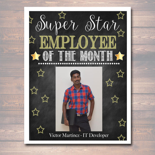 EDITABLE Employee of the Month Printable, Office Printable, Boss, Manager, Office Worker, INSTANT DOWNLOAD, Management, Office Decoration