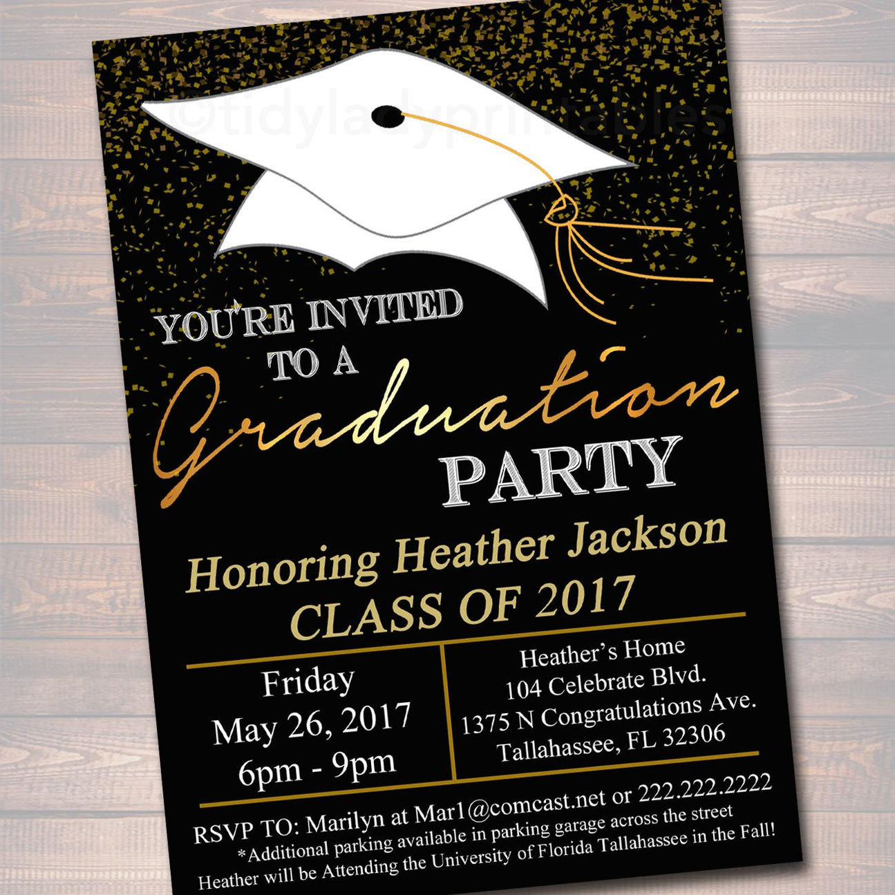 Graduation Party Invitation | TidyLady Printables