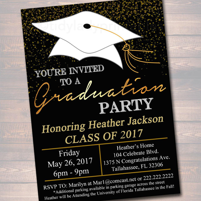 Graduation Party Invitation, High School Graduation Invitation, DIY Invite, College Graduation Invitation, Graduation Decor Graduation Party Invitation, High School Graduation Invitation, DIY Invite, College Graduation Invitation, Graduation Decor