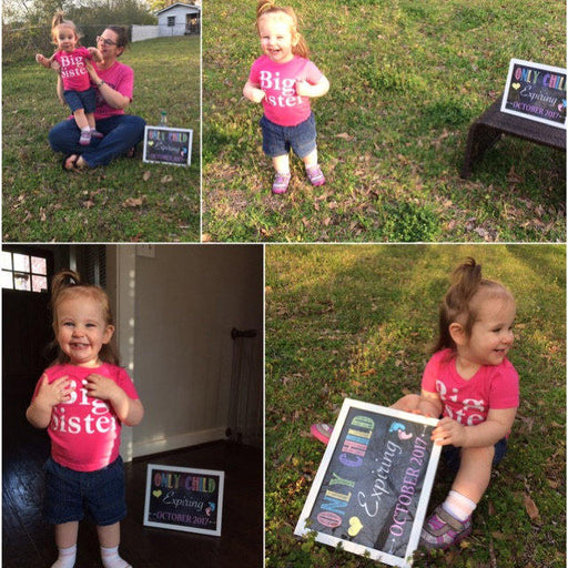 Custom Sibling Pregnancy Announcement, Printable Chalkboard Poster, Sibling Pregancy Reveal, Sibling Photo Prop, Only Child Expiring Sign
