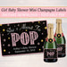 EDITABLE Girl Baby Shower Mini Champagne Labels, Printable Labels, INSTANT DOWNLOAD, She's About To Pop, Girl Baby Shower Decor Ready to Pop