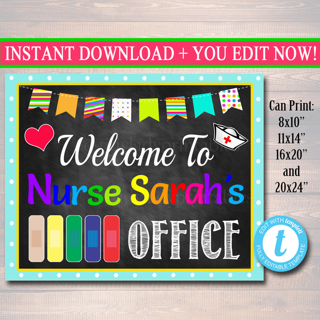 Nurse's Office Door Sign | TidyLady Printables nurse-s-office-door-sign-tidylady-printables