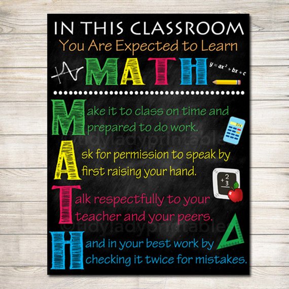 MATH Teacher Classroom Poster