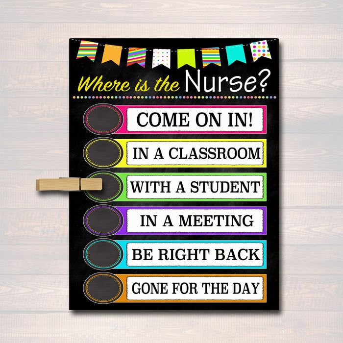 Where is the School Nurse Door Sign, Classroom Decor, School Nurse Gifts, Office Door Hanger, Nurse Office Decor, Nurse/Doctor Office Decor