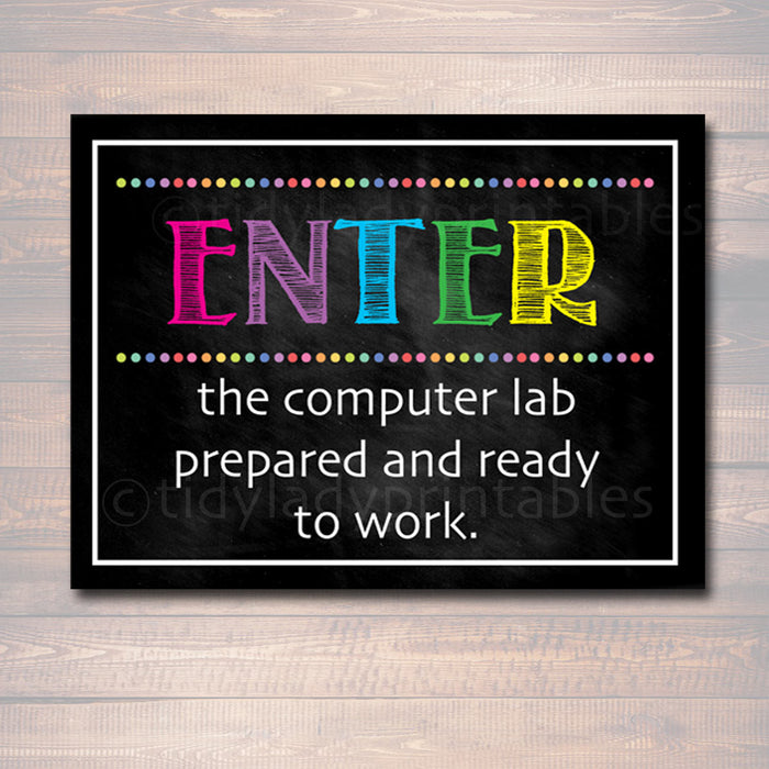 Computer Lab Poster Set | TidyLady Printables computer-lab-poster-set-tidylady-printables