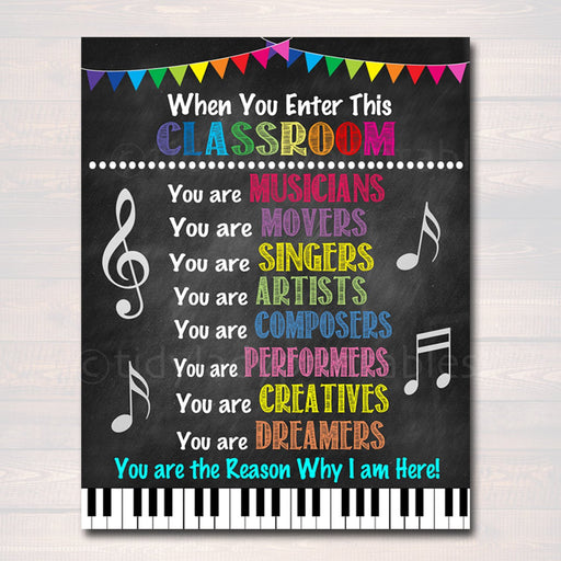Music Teacher Classroom Printable Poster, Classroom Decor Drama Teacher Performing Arts, Music In This Classroom Rules Sign INSTANT DOWNLOAD