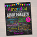 EDITABLE Girl Preschool Back to School Photo Prop, Back to School Chalkboard Poster, Personalized School Chalkboard Sign, 1st Day of School