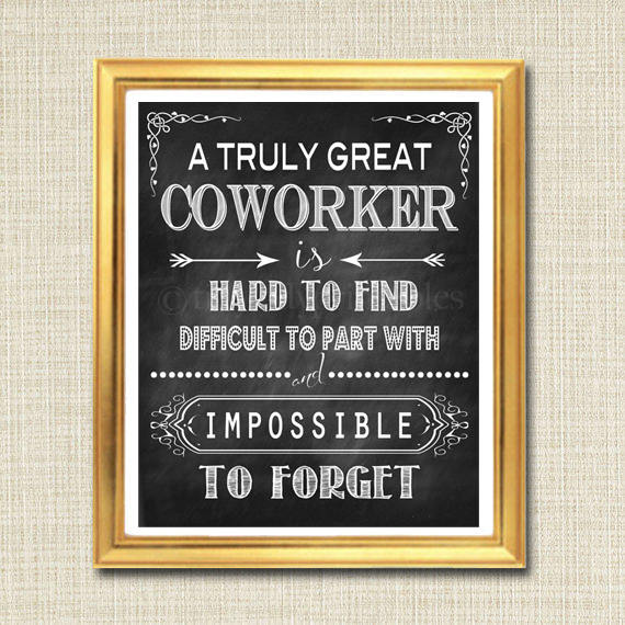 Coworker Gift, A Truly Great Mentor is Hard to Find, Impossible To Forget, Colleague Gift, Thank you, Retirement Chalkboard Printable
