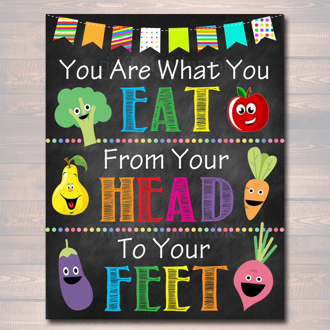 School Health Poster You Are What You Eat Printable — Tidylady Printables