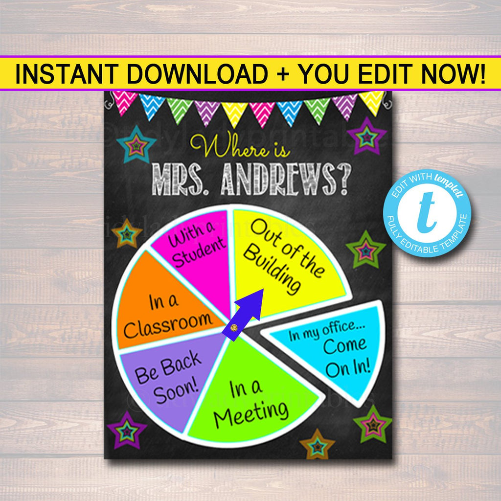 school office door sign | tidylady printables