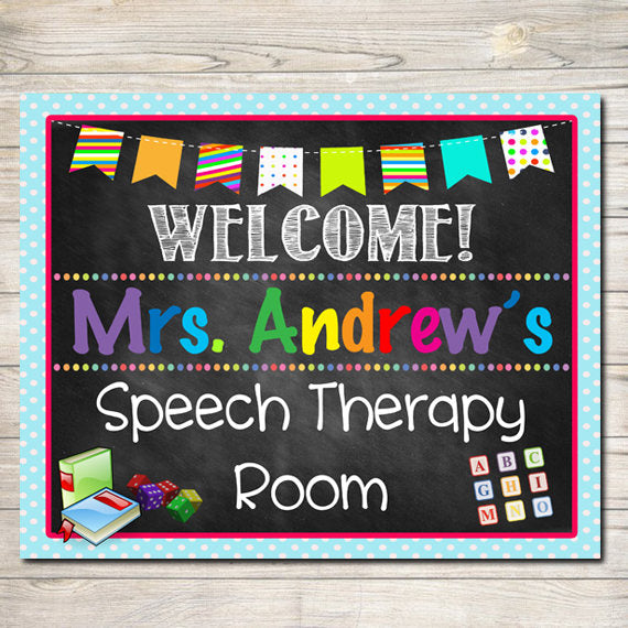 Speech Communications Language Teacher Classroom Door Sign