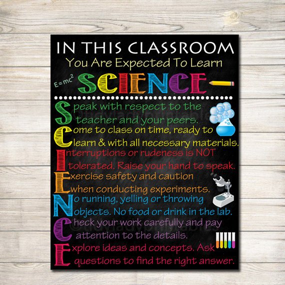 Science Classroom Rules Poster | TidyLady Printables
