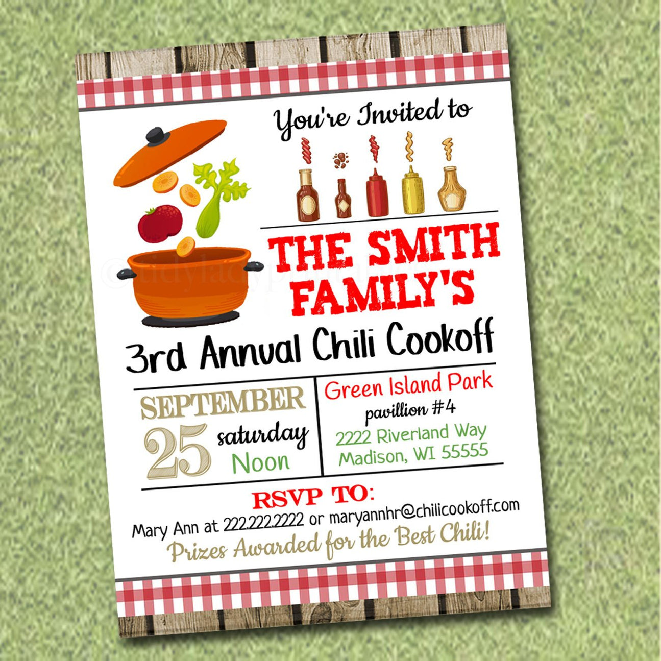 Chili Cook Off Flyer/Invite | TidyLady Printables